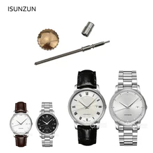 ISUNZUN Нержавеющая сталь заводная головка для MIDO M010 высокое качество Водонепроницаемый плоские круглые бусины голова часы аксессуары инструмент для ремонта с трубкой