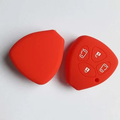 Резиновый чехол стильный силиконовый держатель для ключей протектор для Toyota Alphard 4 смарт-кнопка карман - Название цвета: Красный