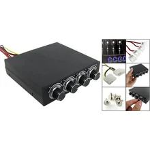CAA-Hot 4 Channel 4 Pinos LED Azul Controle Do Ventilador do PC