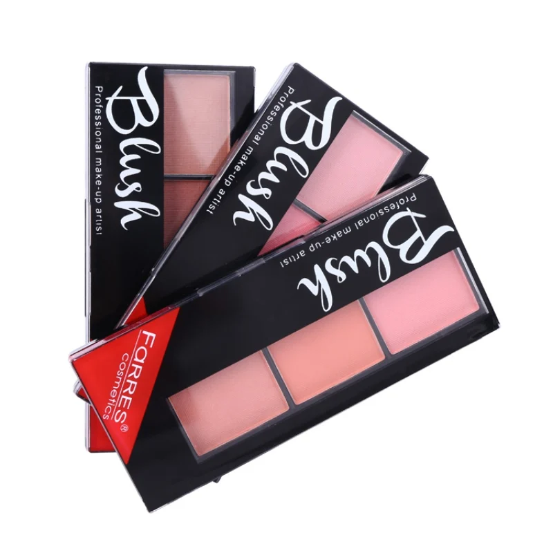 

3Colors/Set Face Make Up Waterproof Powder Blush Palette Face Matte Highlighter Powder Illuminated Blush Powder with brush