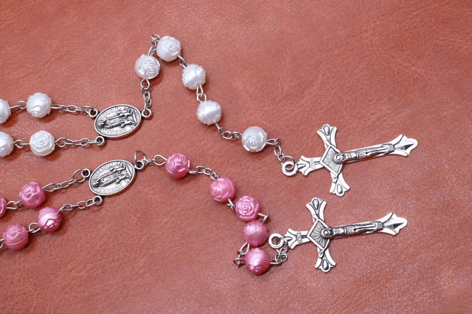 Religious beads, /8mm, plastic rose patterns, religious jewelry ...