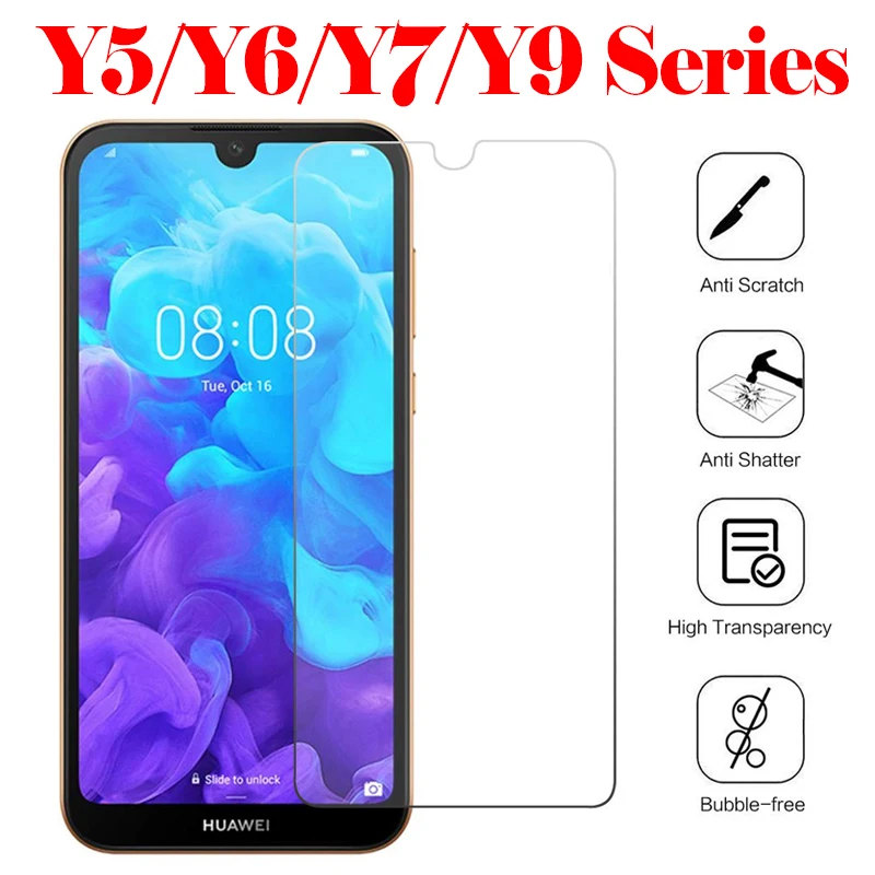 

Y5 Protective Glass On For Huawei Y9 Y6 Prime 2018 Light Lite 2019 Screen Protector Hwawei Y 5 6 9 5Y 9Y Sheet Film Tremp Glas