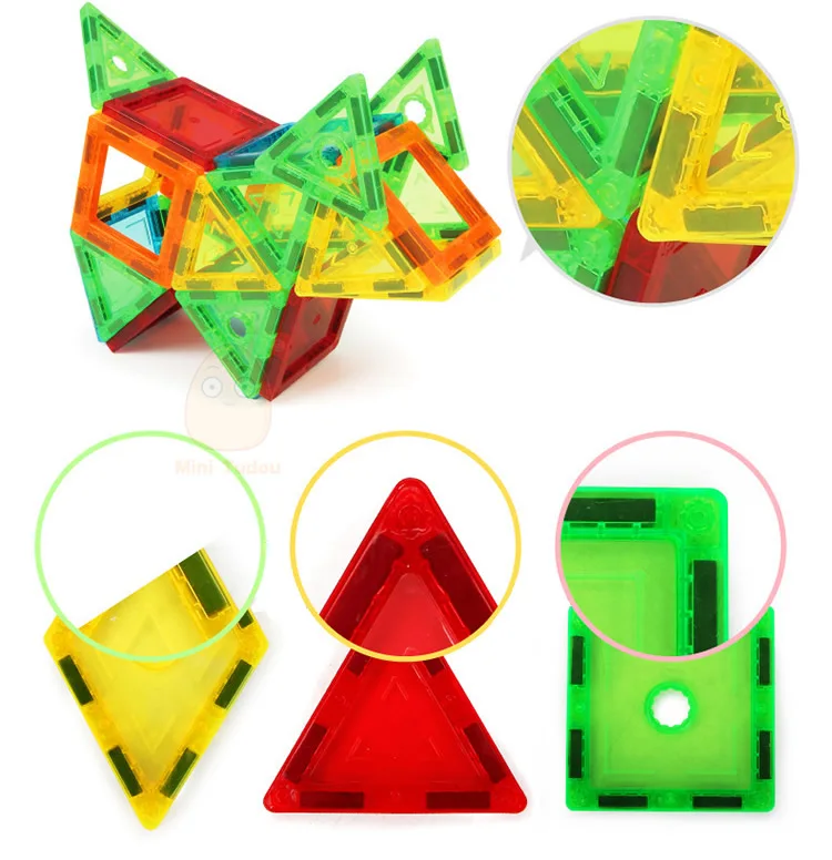 Объемные прозрачные магнитные блоки 3D плитка кирпич строительный блок игрушки