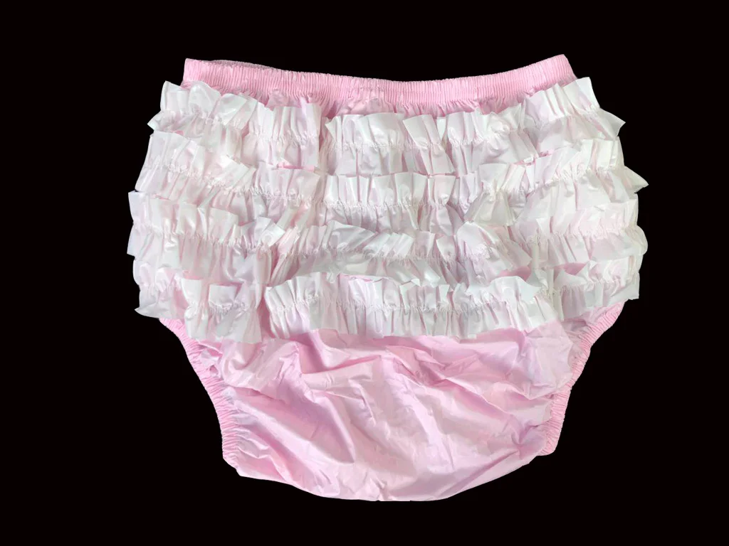 frilly plastic baby pants