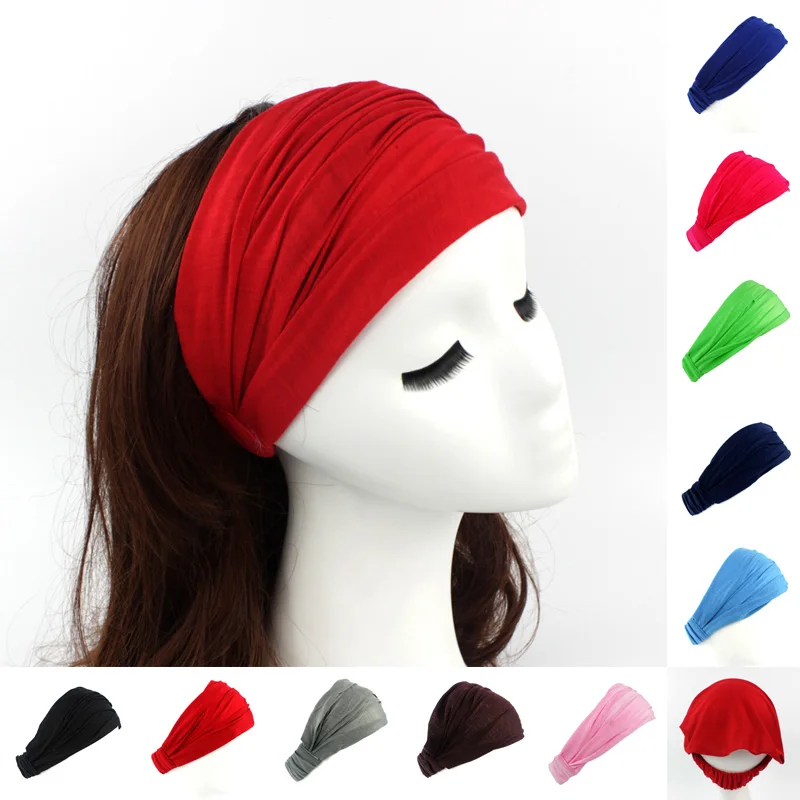 New Fashion Women Headband Stretch Hair Bands Elastic Sports YOGA
