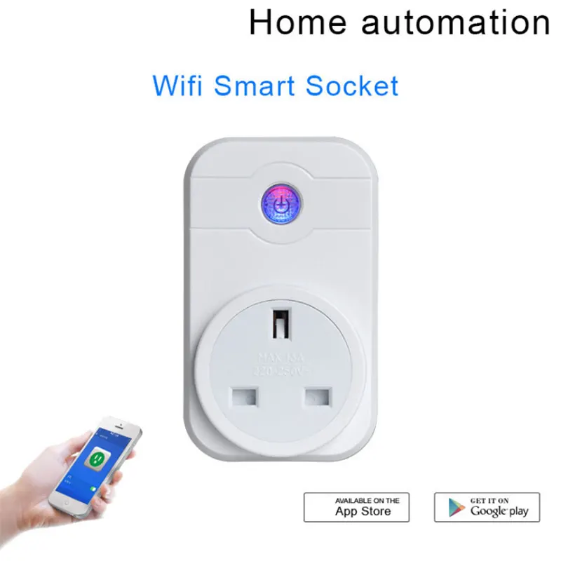 Newest Smart Plug Wifi Wireless Phone App Remote Controlled Outlet Timing Function On/Off Home Socket Adapter US/EU/UK Plug-- J Newest Smart Plug Wifi Wireless Phone App Remote Controlled Outlet Timing Function On/Off Home Socket Adapter US/EU/UK Plug-- J