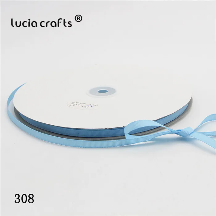 Lucia Crafts 100y 6 мм многоцветные корсажные ленты бант поделки Сделай Сам шитье ручной работы упаковочные материалы аксессуары 040054279 - Цвет: 308 Light blue