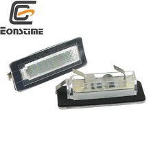 Eonstime 2Pcs 18SMD LED License Plate Number Light Lamp Error Free For Benz Smart Fortwo Coupe Convertible 450 451 W450 W453