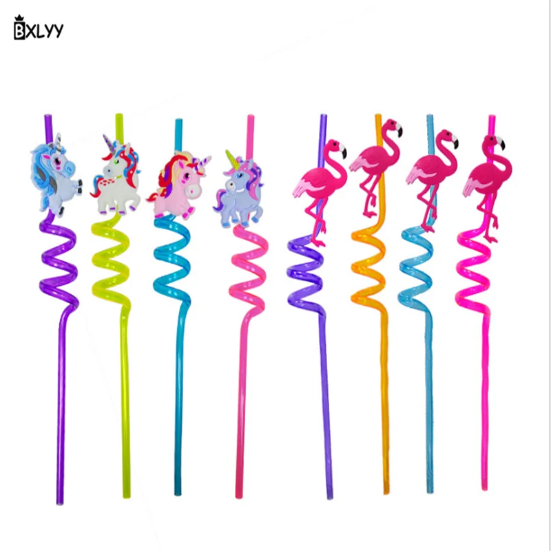 BXLYY Горячее предложение 2019 новый год ПВХ мультфильм Единорог Фламинго животное