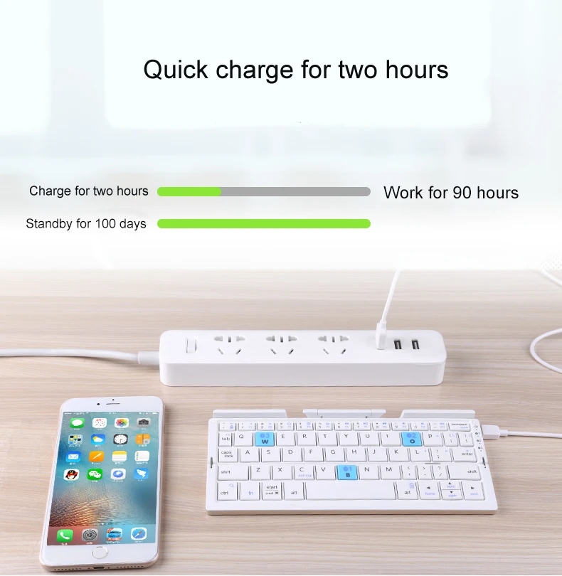 Топ Мини клавиатура портативный складной bluetooth беспроводная клавиатура с возможностью зарядки для IOS и android планшетный ПК мобильный телефон OS win