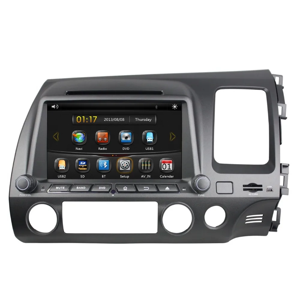 Discount 8" Car DVD player with GPS(optional),audio Radio stereo,AUX,BT/TV,car multimedia for Honda CIVIC 2006 2007 2008 2009 2010 2011 0