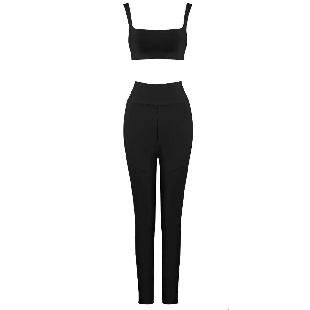 Новые женские черные двухсекционные Спагетти ремень Комбинезоны Bodycon знаменитостей вечерние утягивающий комбинезон