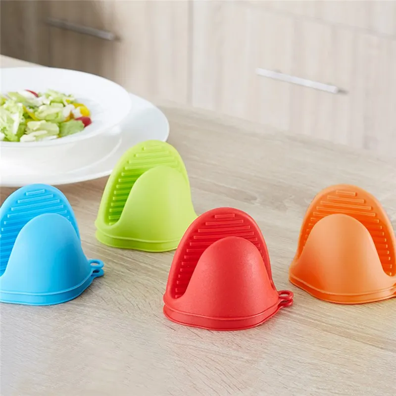 

J Silicone Heat Insulation Microwave Hot Set Protective Hand Clip Heat Resistant Silicone Glove Kitchen Tools 7