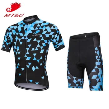 

MT&C Man Cycling Jersey Set Geometry Tights Clothes Breathable Quick Dry 9D Gel Pad Summer Sport Short Sleeve Tights Clothes Set