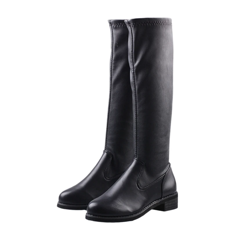 

2019 Women's Winter Shoes Brand Leather Knee High Boots High Quality Women Shoes Women Plush Warmful Winter Boots