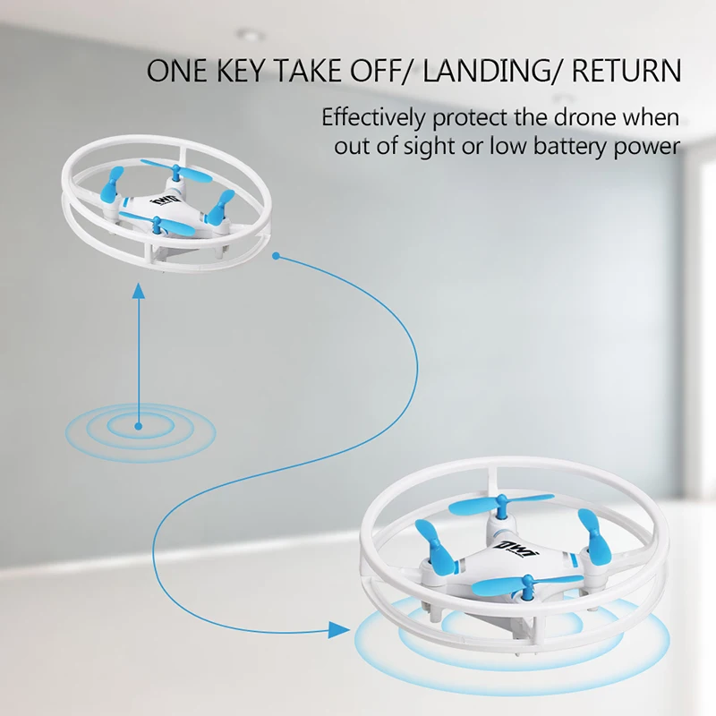 Мини-Дрон ударопрочный нано RC Квадрокоптер один ключ взлет посадка RC вертолет игрушечные дроны подарок для детей начинающих детей D1