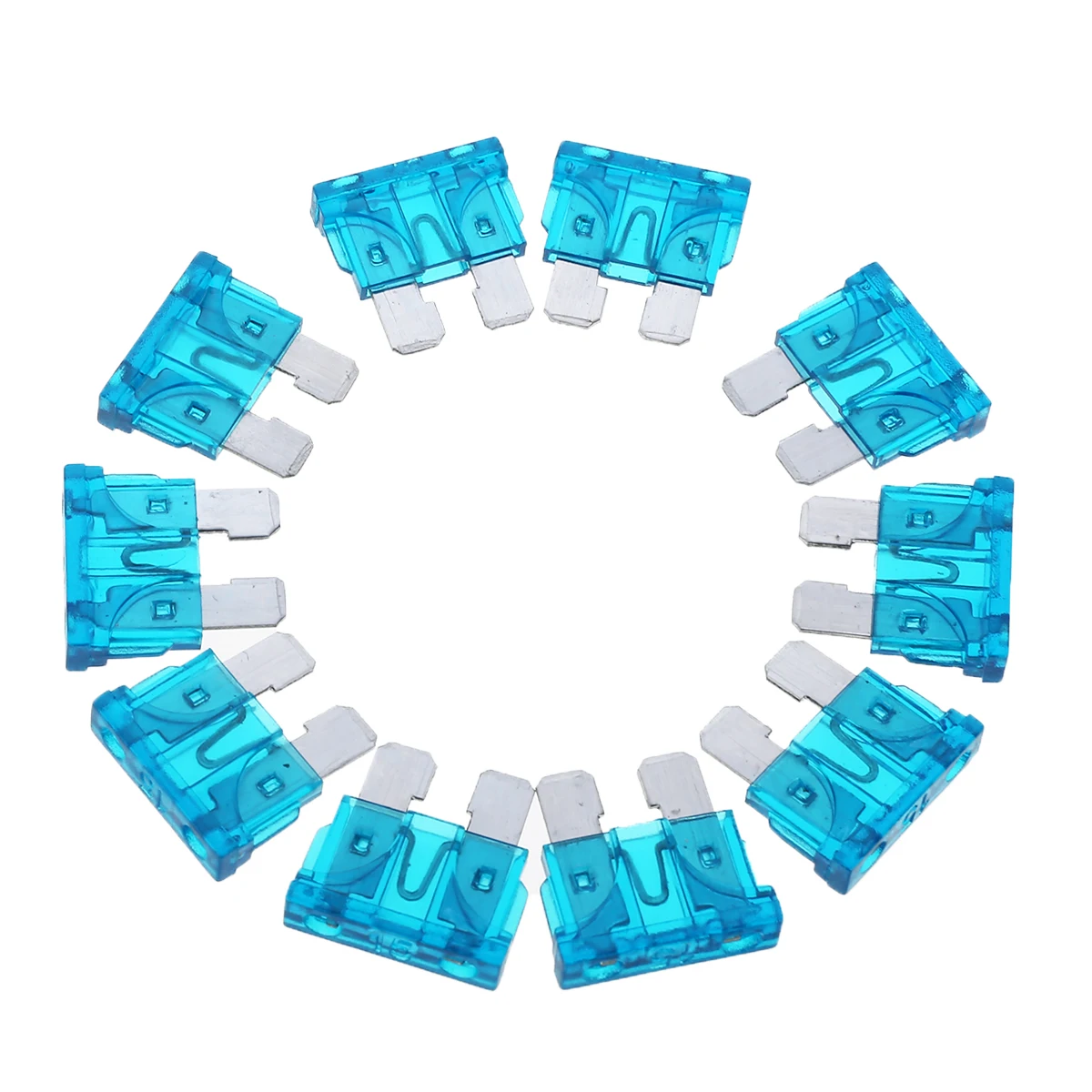 New 10pcs/set Auto Car Truck Standard Fuse Blade 15A 32V Cars Safety Blade Fuses Accessories Kit