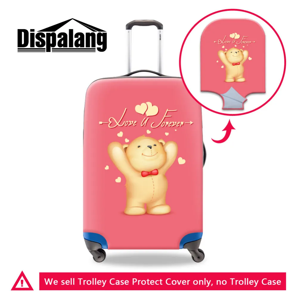 -Valentine's Day Luggage Protective Cover (3) Thick Elastic Luggage Protective Covers,3D Panda Black Cat Printing Cover For 18-30 Inch Travel Case Suitcase Waterproof Cover