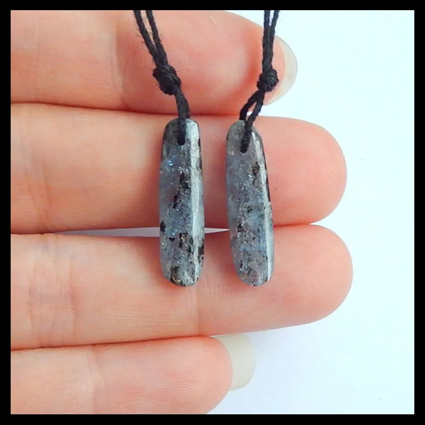 

Natural Gemstone Blue Kyanite fashion woman Earring Beads,Semi-precious stones jewelry accessories,22x6x3mm,2.4g