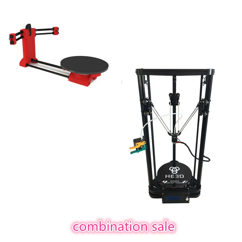combination sale,HE3D K200 delta 3d printer kit with heated bed- support multi material,adding 3d scanner combination sale,HE3D K200 delta 3d printer kit with heated bed- support multi material,adding 3d scanner