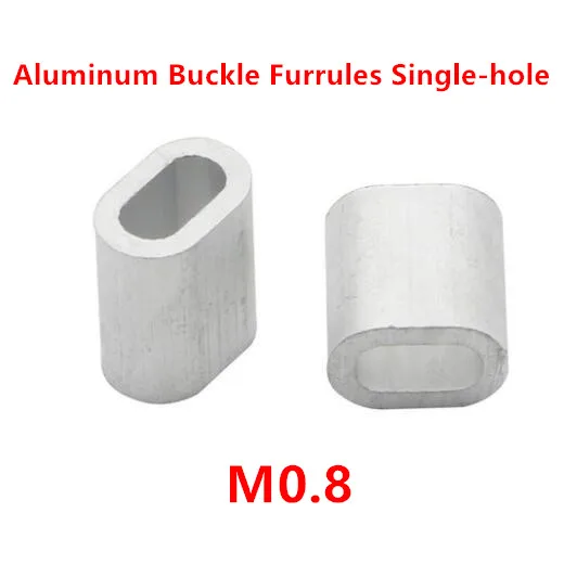 1000 шт. 0 8 мм алюминиевая пряжка Furrules обжимной рукав Овальный зажим Singlle hole ellipse