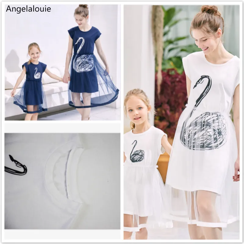 Летние Семейные комплекты, платье для мамы и дочки, полосатые платья для мамы и дочки, детская одежда с короткими рукавами