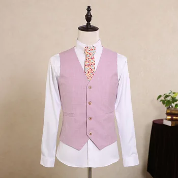 

Men's suit vest business casual vest wedding groom / groomsman dress vest Slim solid color vest