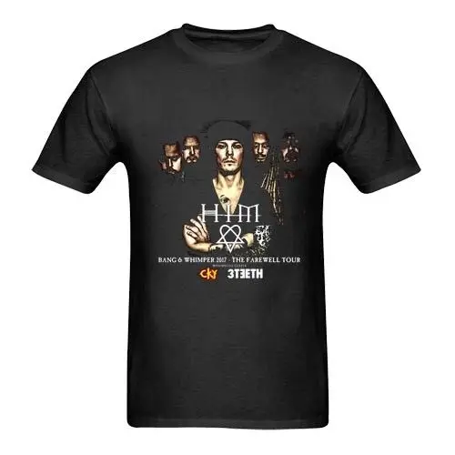 Его 2017 североамериканский Прощай Tour New Black футболка Для мужчин Tee 2018 мода короткий