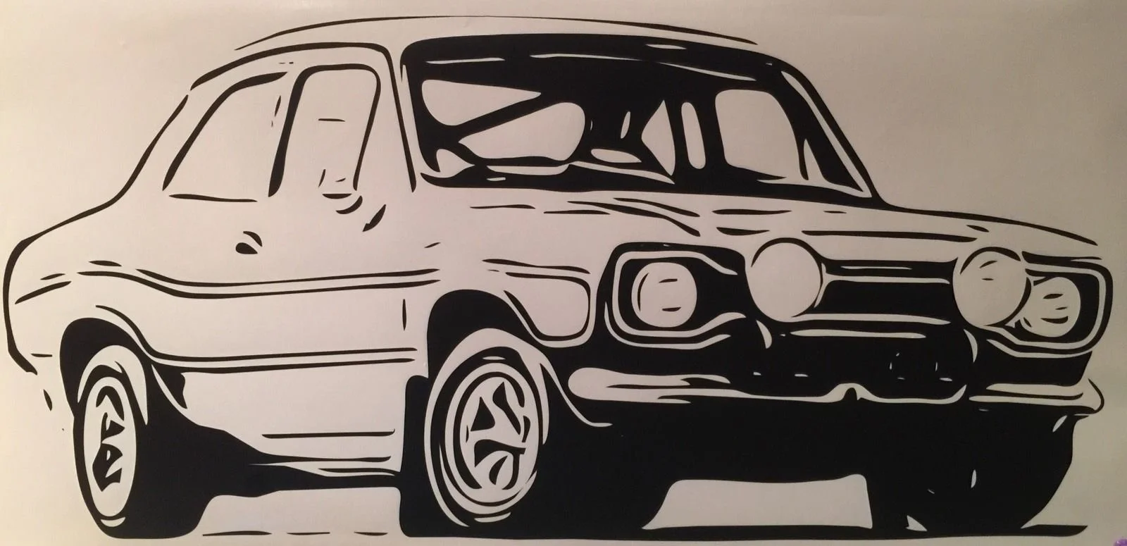 

For Ford Escort Mk1 RS2000 Massive Wall Art Vinyl Sticker Various Sizes