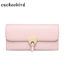 

Fashion Female Wallets Genuine Leather Wallet Women Long Style Cowhide Purse Brand Capacity Clutch Card Holder Pouch