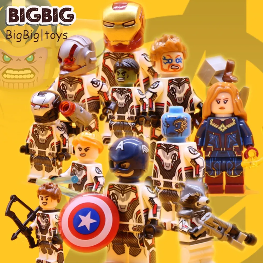 

LegoING Avengers Endgame Marvel Single figures bricks Captain America Panther Thanos Thor Building Blocks Compatible Legoes toys