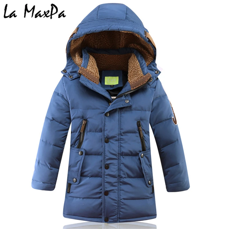 

-30 Degree Children's Winter Jackets Duck Down Padded Children Clothing 2018 Big Boys Warm Winter Down Coat Thickening Outerwear