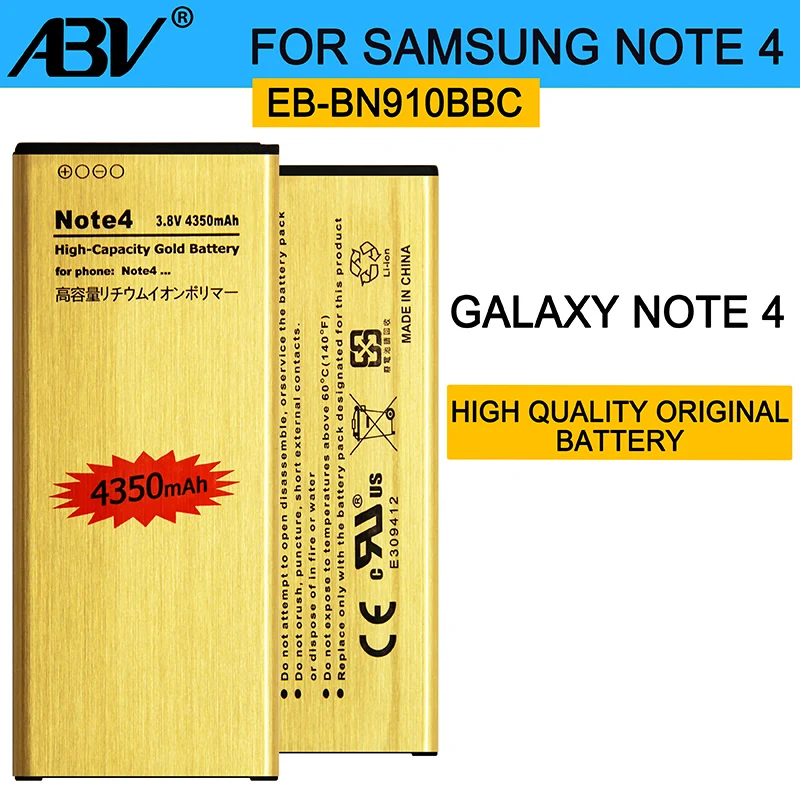 Золотой Батарея EB BN910BBE для samsung Galaxy Note 4 N910H N910A N910C N910U N910F N910V N910P N910T note4 Батарея|note4