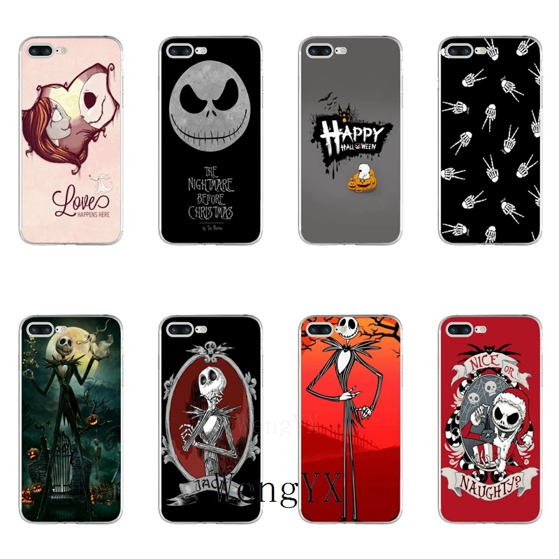 

movie jack skellington halloween silicone Soft phone case For Samsung Galaxy S3 S4 S5 S6 S7 edge S8 S9 Plus mini Note 3 4 5 8