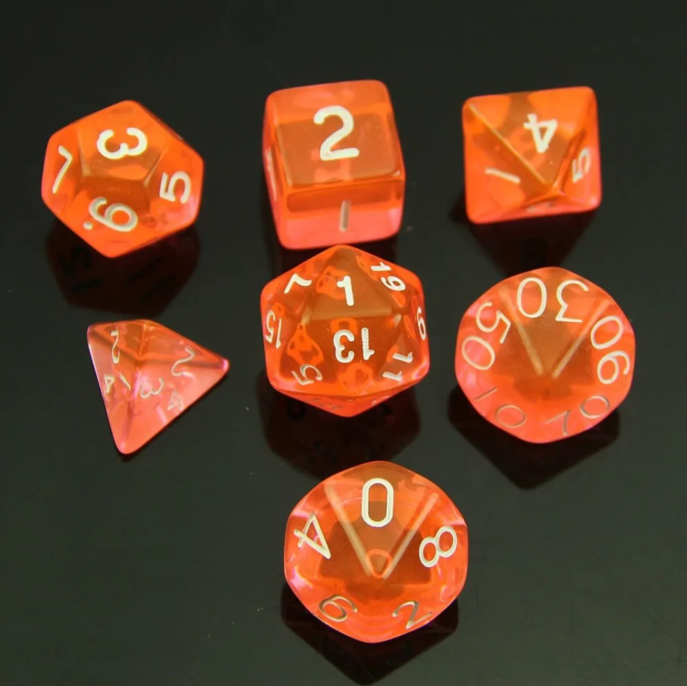 MTG RPG D& D DND Poly Dice настольная игра Набор из 7 сторонних плашек D4 D6 D8 D10 D12 D20