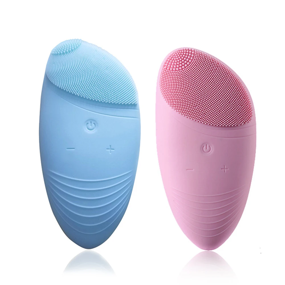 Silicone Small Electric Silicone Brush Sonic Scrubber Vibrating Facial Cleansing Skin Spatula Beauty Instrument Clean Pores/exfo micro current skin lightening facial deep clean ion introduction anti aging massager facial lifting compact beauty instrument