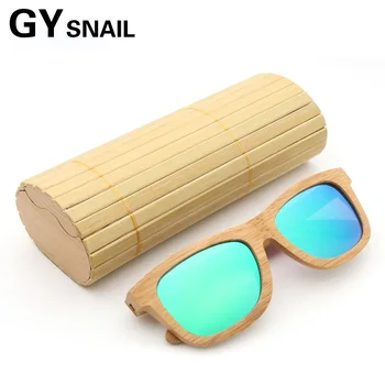 

GYsnail 2018 DESIGN HAND MADE Wooden Sunglasses Men/Women Polarized Retro Square Bamboo Wood Sun Glasses 100% UV400 Protection