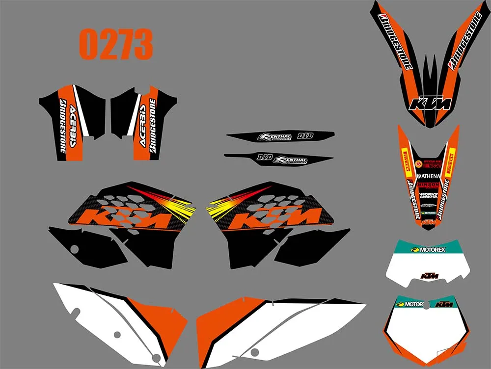 

4 STYLES TEAM GRAPHICS BACKGROUNDS DECALS STICKERS FOR KTM EXC 2008 2009 2010 2011
