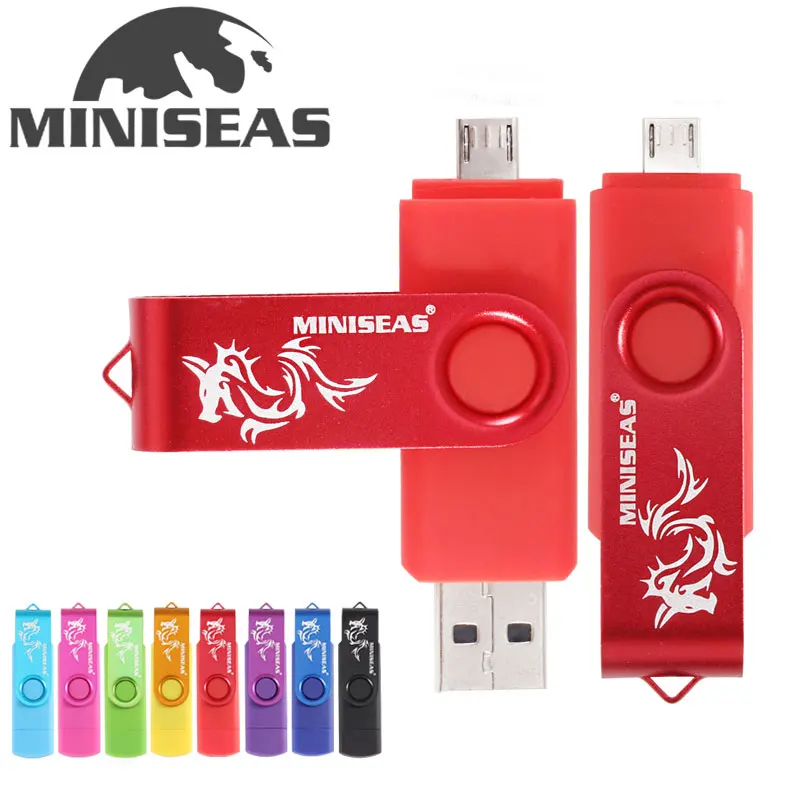 Miniseas USB Flash Drive 64 gb флешки 8 gb OTG внешних накопителей micro usb memory stick Flash Drive для смартфонов