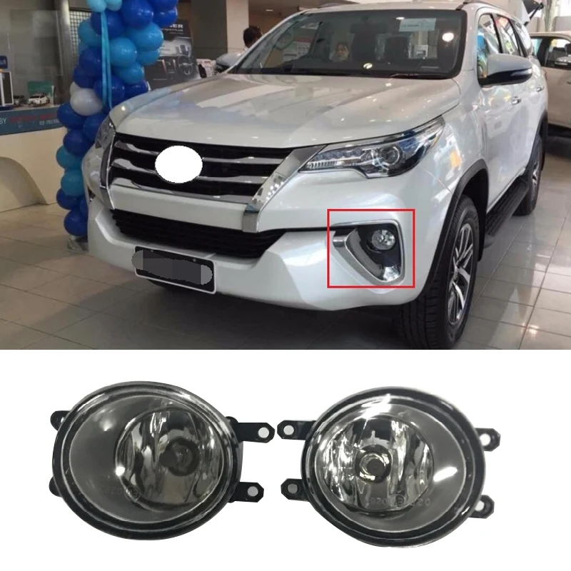 2PCS 1 Set Fog Lamp Fit for Fortuner 2010 2018 Fog Lights Daytime