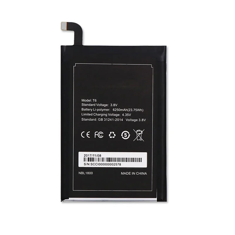 For-DOOGEE-T6-Battery-Large-Capacity-6250mAh-For-Homtom-HT6-DOOGEE-T6-Bateria-Accumulator-AKKU