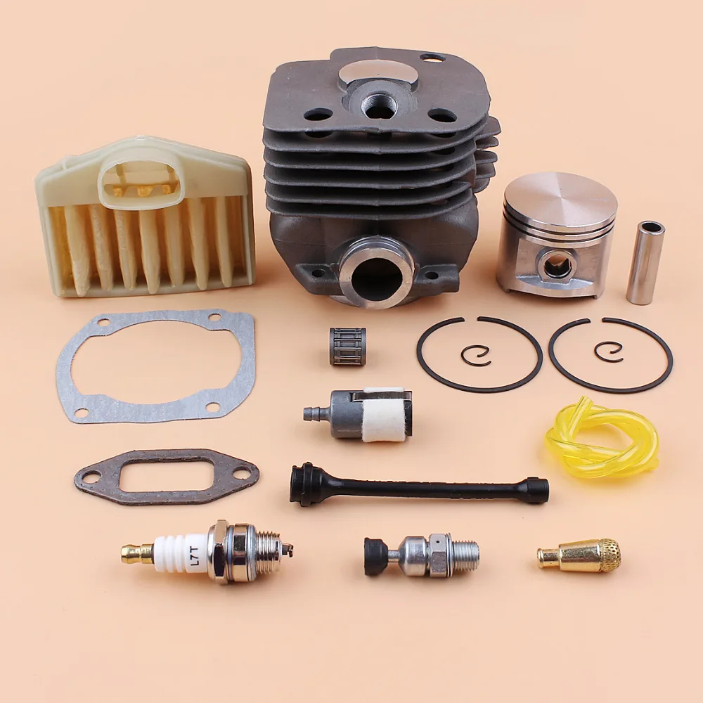50MM Cylinder Piston Bearing Air Filter Oil Hose Gasket Kit For HUSQVARNA 365 362 371 372