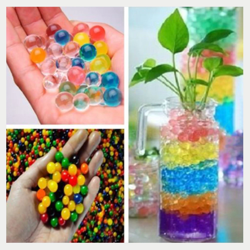 10 Packs Crystal Soil Mud Grow Water Beads Hydrogel Magic Gel Jelly
