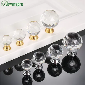 bowarepro 20253040MM Diamond Shape Design Crystal Knob Cupboard Pulls Drawer Knobs Kitchen Cabinet Handles Furniture Hardware