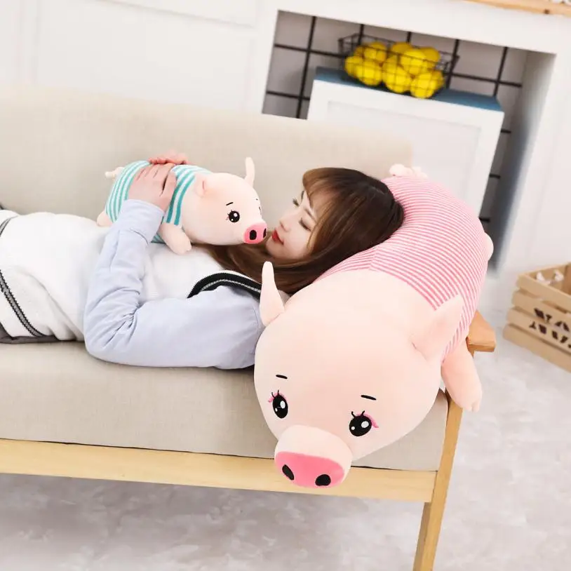 

2019 new Soft Animal Cartoon Pillow Cushion Cute Fat pig Plush Toy Stuffed Lovely kids Birthyday Gift