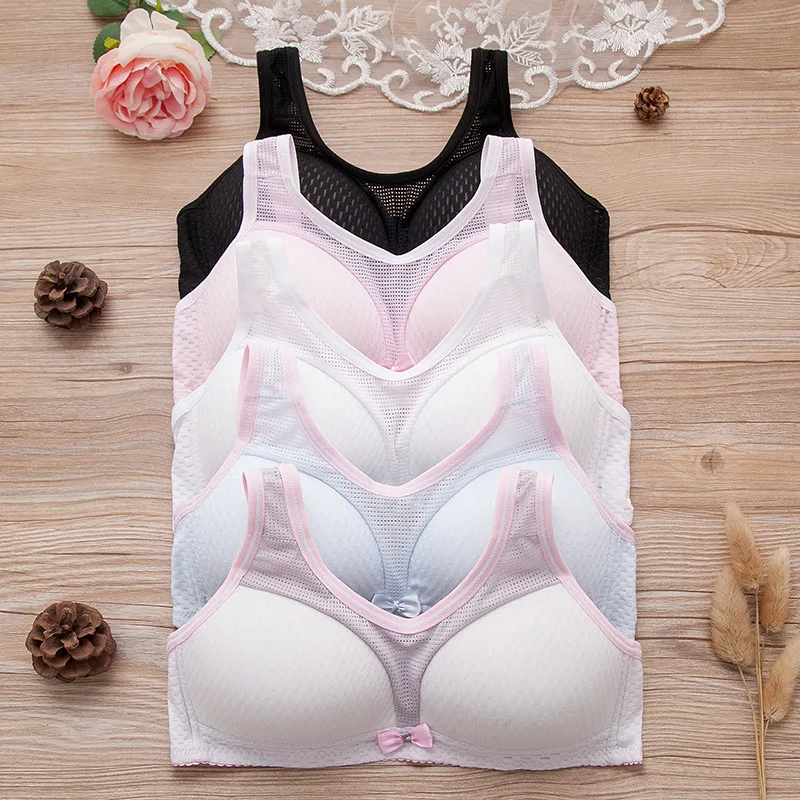 Child Sports Bra Kids Thin Cup Young Girl Bra Cotton Wireless Thin Cup