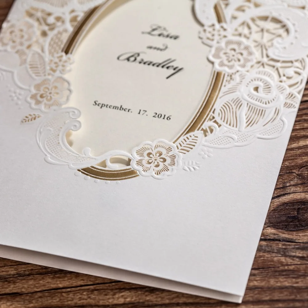 Wishmade Cw5185 White Royal Wedding Invitation Card Greeting Wishmade Cw5185 White Royal Wedding Invitation Card Greeting With Laser Cut And Mirror Frame In Cards Invitations From Home Garden On