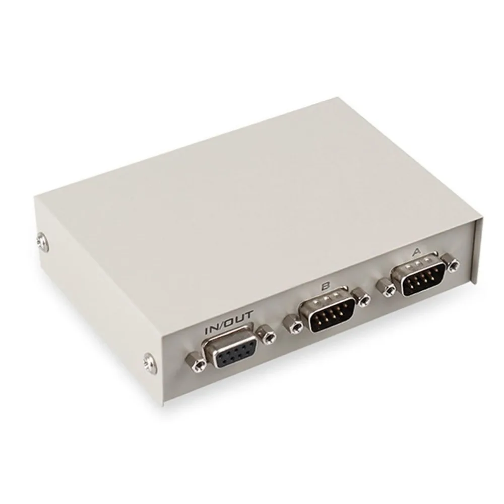 MT VIKI Metal Housing RS232 Serial Port Manual 2 Port Switch for Printer Sharing 1 Female to 2