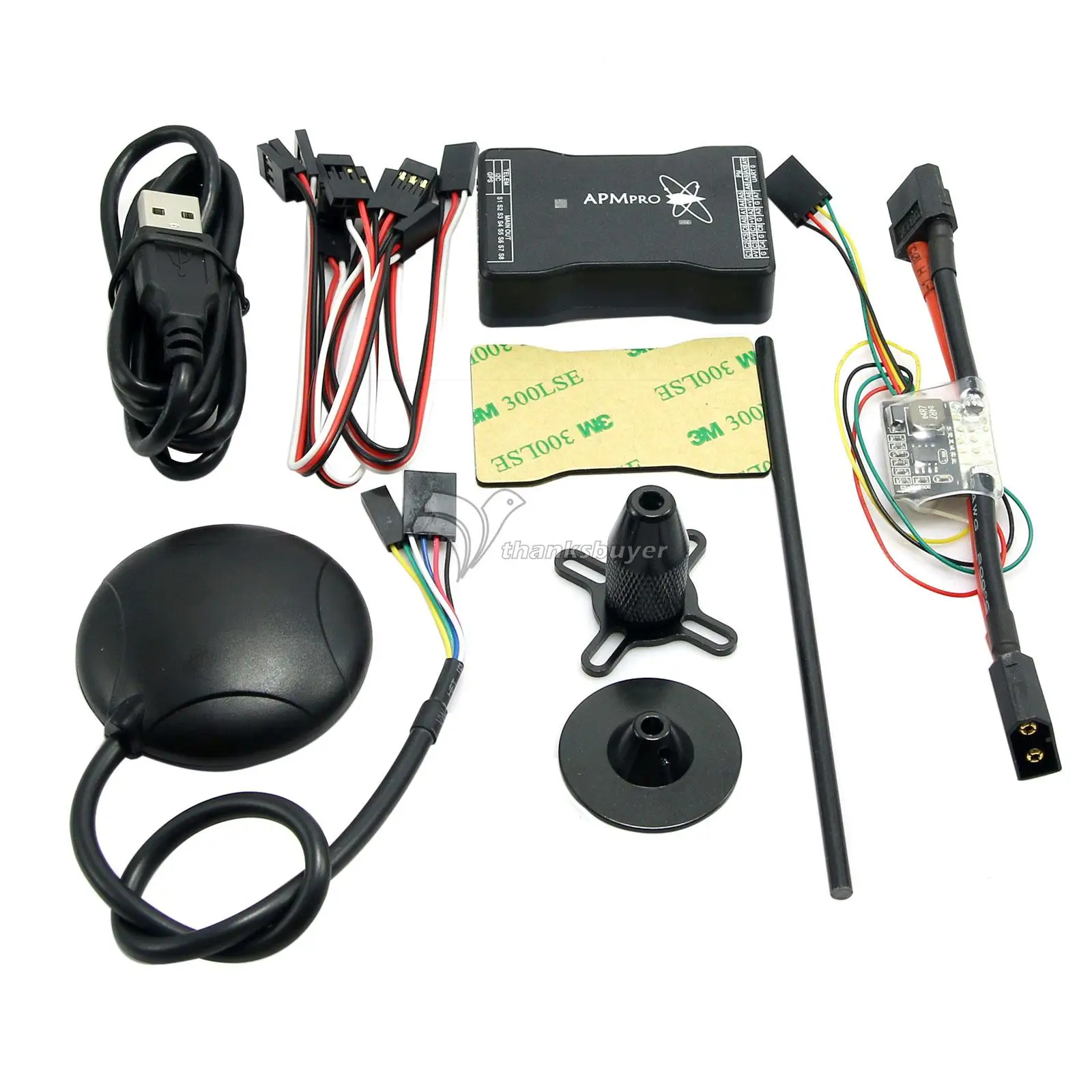 

New Mini APM PRO Flight Control with Ulbox Neo-6M GPS & Power Module & Data Cable for FPV Multicopter Aircraft