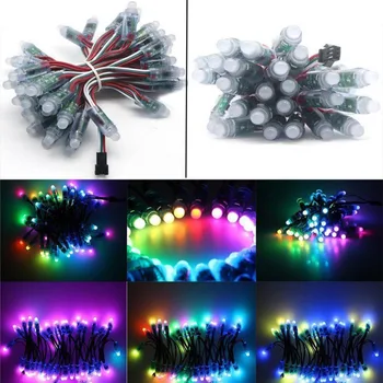 

50 pcs/lot DC5V WS2811 2811 12mm RGB Led Module String Waterproof Digital Full Color IP68 LED Pixel Lights
